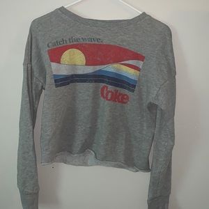 Cute grey long sleeve cropped top